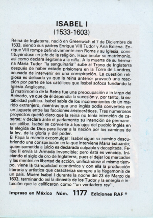Biografia Isabel I De Inglaterra Atras
